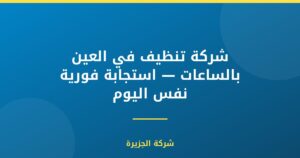 شركة تنظيف في العين بالساعات — استجابة فورية نفس اليوم