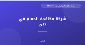 شركة مكافحة الحمام في دبي : 0565811302