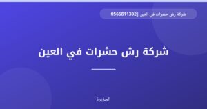 شركة رش حشرات في العين |0565811302| مكافحة الحشرات