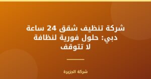 شركة تنظيف شقق 24 ساعة دبي: حلول فورية لنظافة لا تتوقف