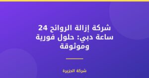 شركة إزالة الروائح 24 ساعة دبي: حلول فورية وموثوقة